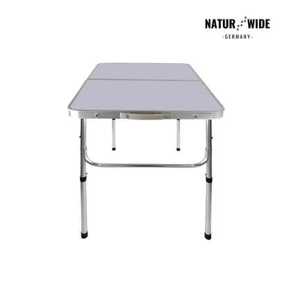 Klappbarer Campingtisch Höhenverstellbar – Alu Koffertisch