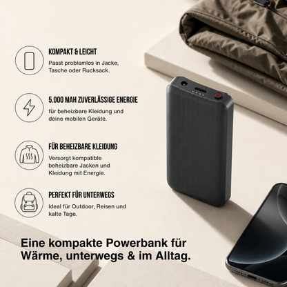 Powerbank-Paar für beheizte Socken – 3,7 V / 2 A, 2×4.000 mAh