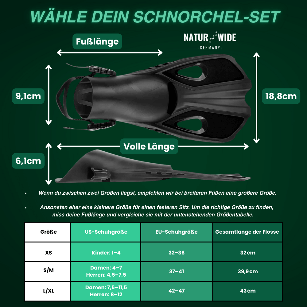 Verstellbare Schnorchel-Flossen
