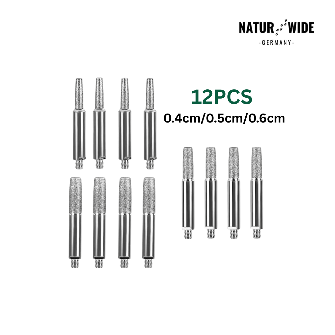 12er Set Ersatz-Schleifkopf für Manuelles Kettensägen-Schärfgerät