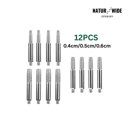 12er Set Ersatz-Schleifkopf für Manuelles Kettensägen-Schärfgerät