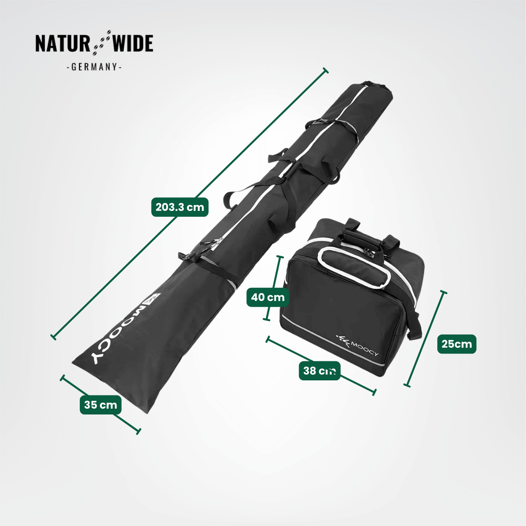 Skitaschen Set 2-teilig – Skisack & Skischuhtasche (200cm)