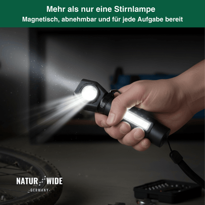 Multifunktionale 2-in-1 LED Taschenlampe & Stirnlampe