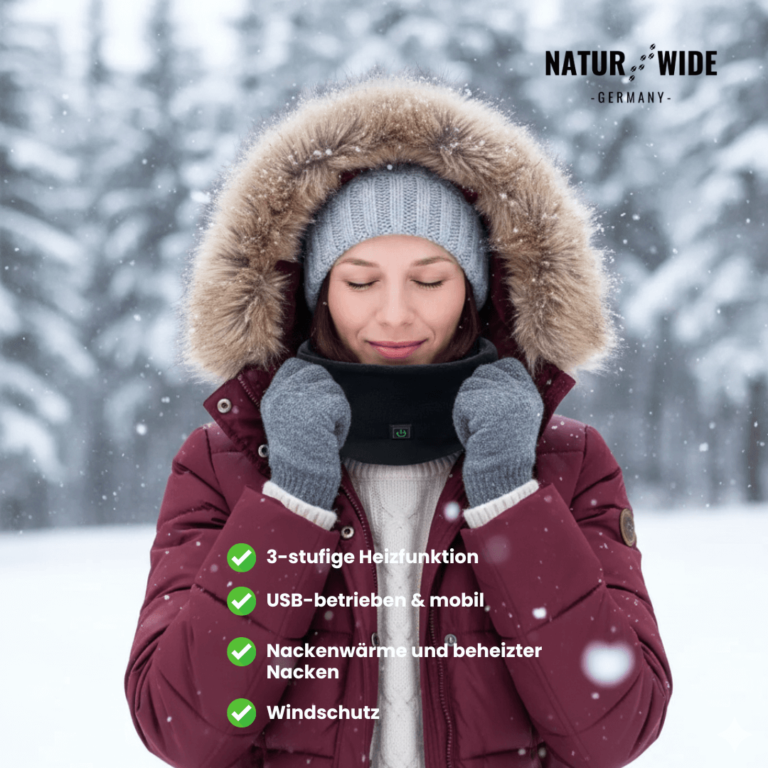 USB Beheizter Nackenwärmer – Elektrischer Schal 3 Heizstufen