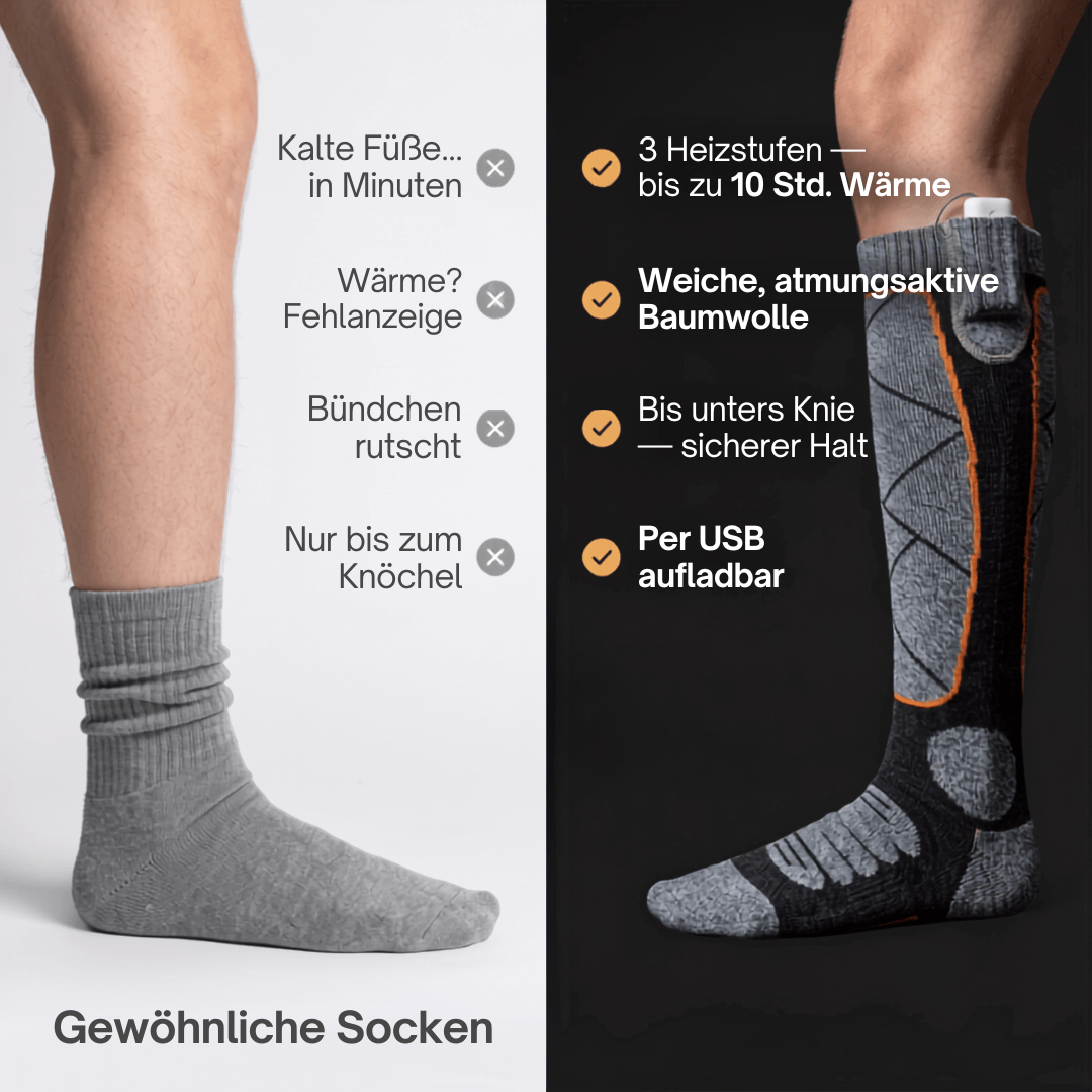 Beheizte Socken – Perfekt für Ski, Outdoor & Winter
