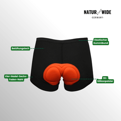 Herren 4D Gepolsterte Fahrrad-Unterhose