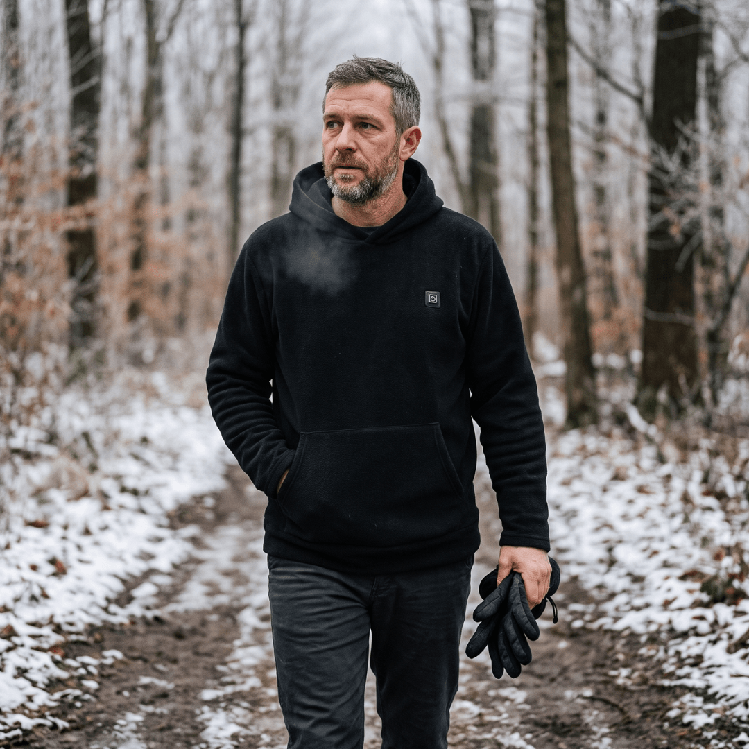 USB Beheizter Hoodie – Unisex Hoodie mit Reißverschluss