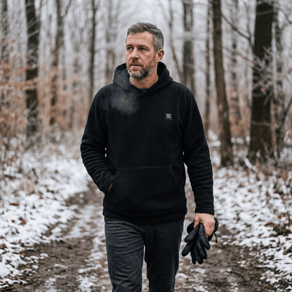 USB Beheizter Hoodie – Unisex Hoodie mit Reißverschluss