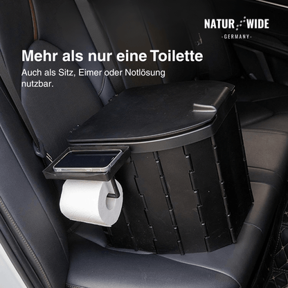 Tragbare Falt-Toilette – Klappbare Campingtoilette für Erwachsene
