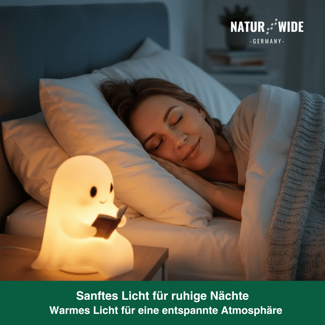 Niedliche Geist Leselampe – 3D LED Nachtlicht & Deko