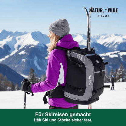65L Ski Rucksack – Große Skistiefeltasche für Helm & Boots