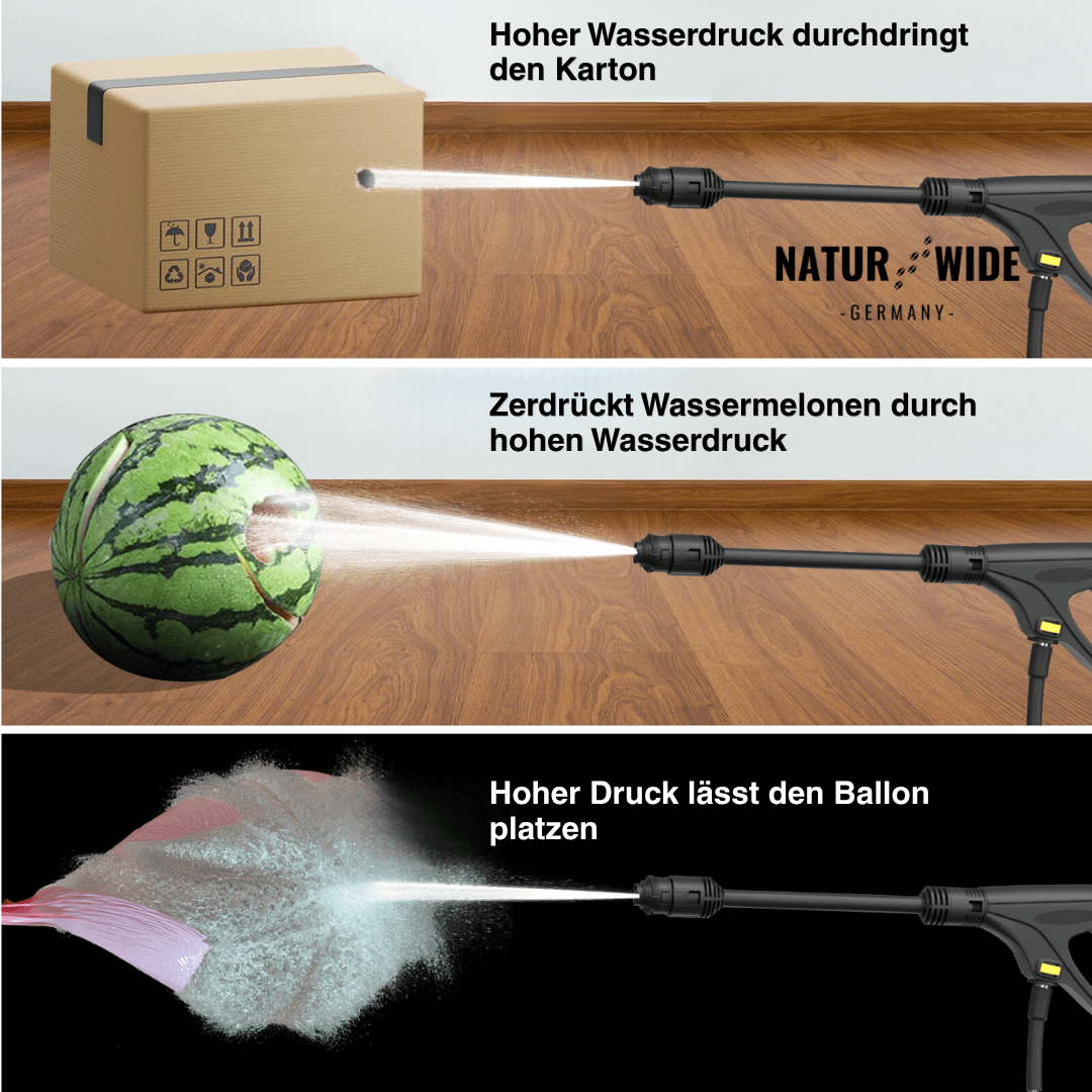 900W Elektrischer Hochdruckreiniger – 7m Schlauch, Einstellbare Düse