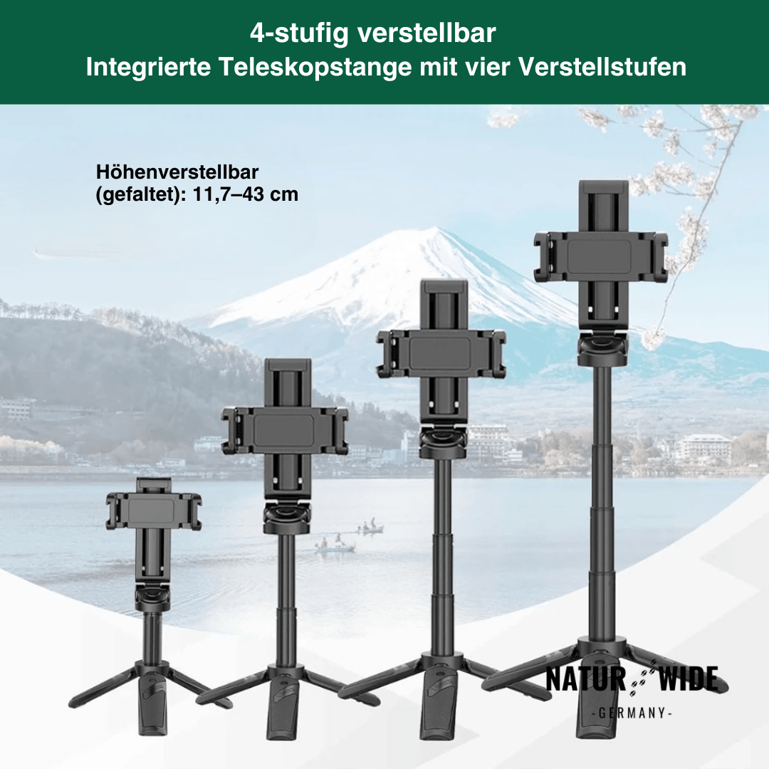 3-in-1 Mini-Stativ Selfie-Stick mit Bluetooth-Fernbedienung