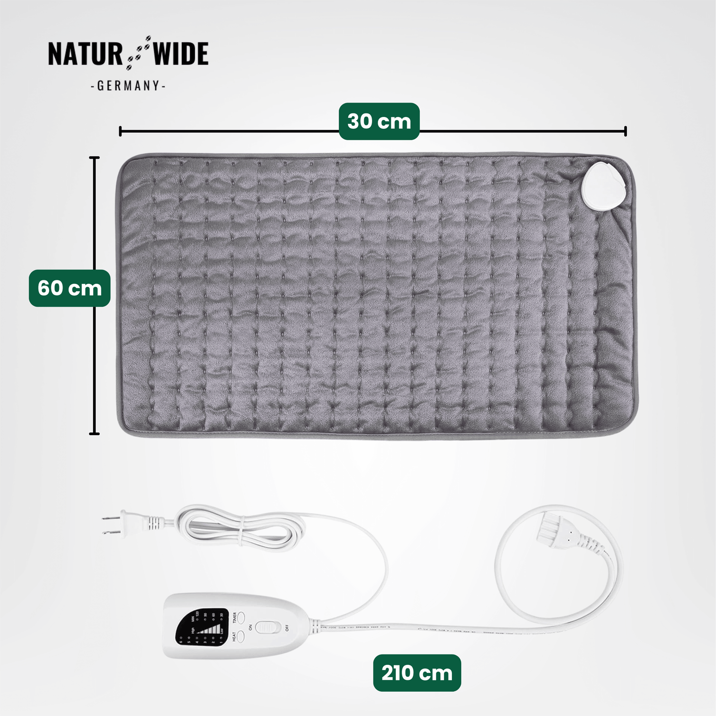 Elektrische Heizdecke – Wärmeauflage für Rücken, Bauch & Beine mit 6 Temperaturstufen