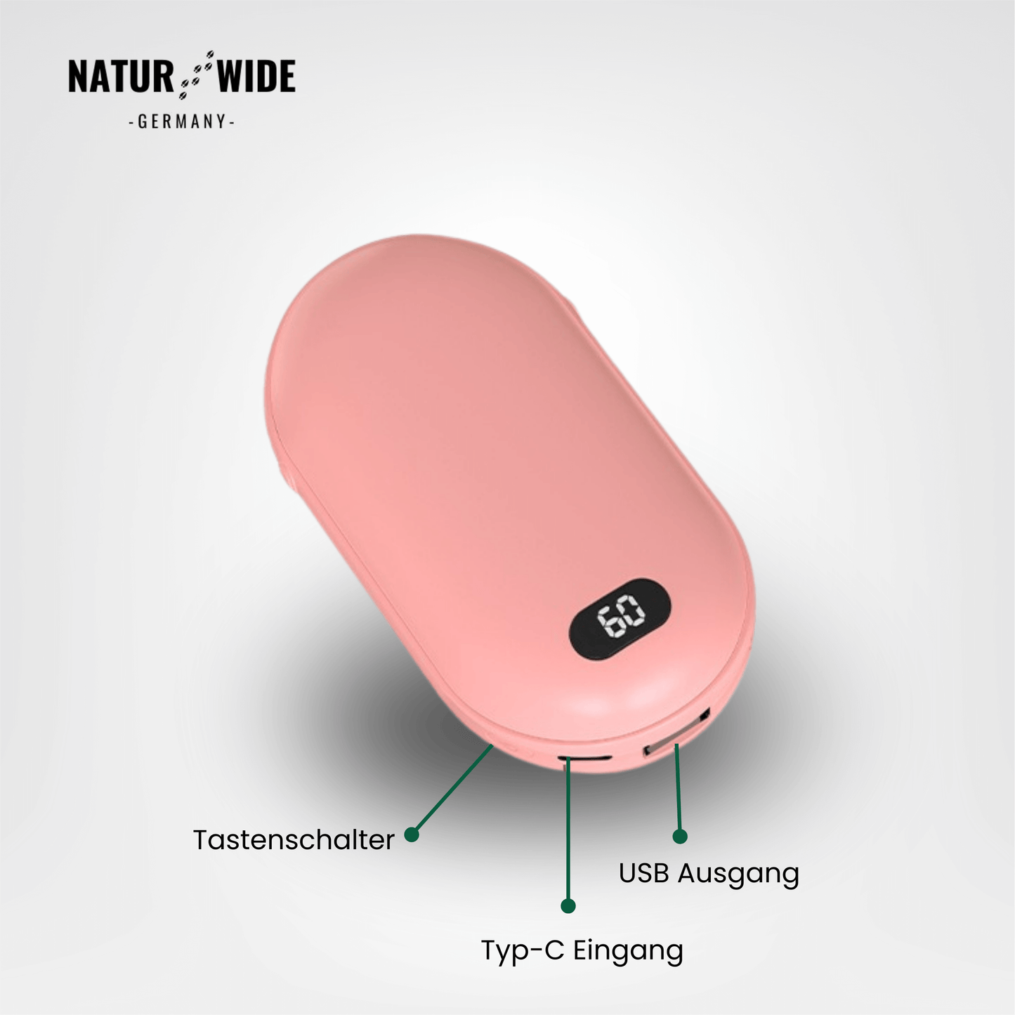Doppel Heiz Handwärmer – wiederaufladbarer Taschenwärmer