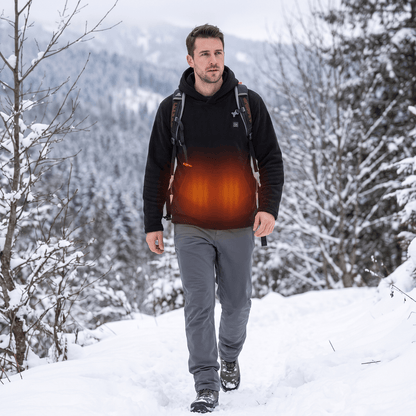 USB Beheizter Hoodie – Unisex Hoodie mit Reißverschluss