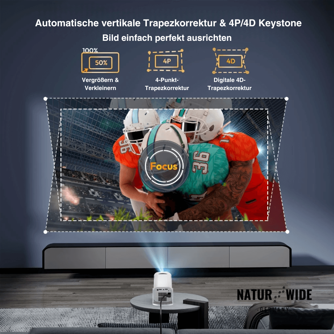 4K Smart Mini-Projektor – WiFi6 Android Heim & Outdoor