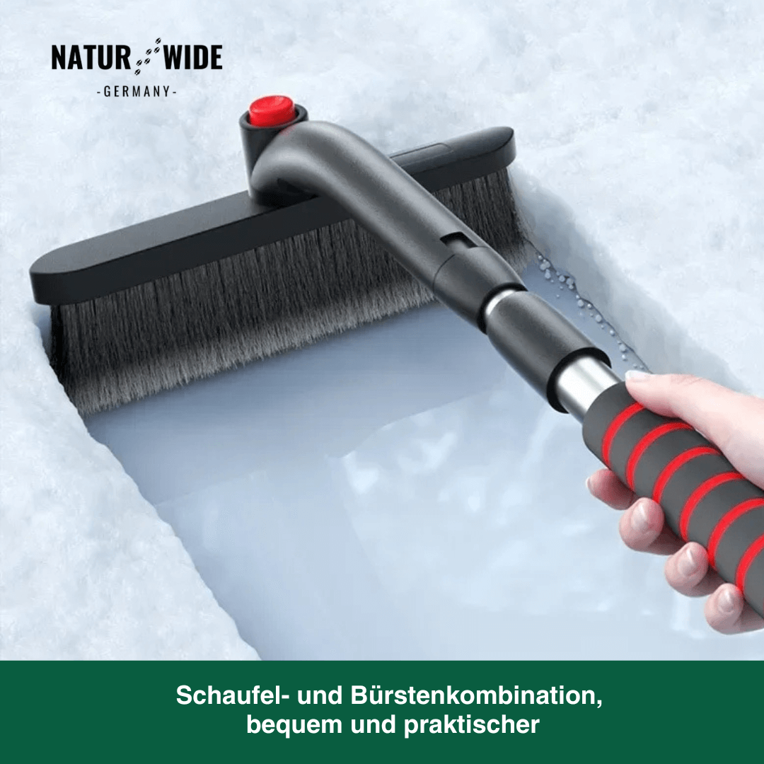 Teleskop Schneeschaufel & Eiskratzer – 2-in-1 Schneebürste