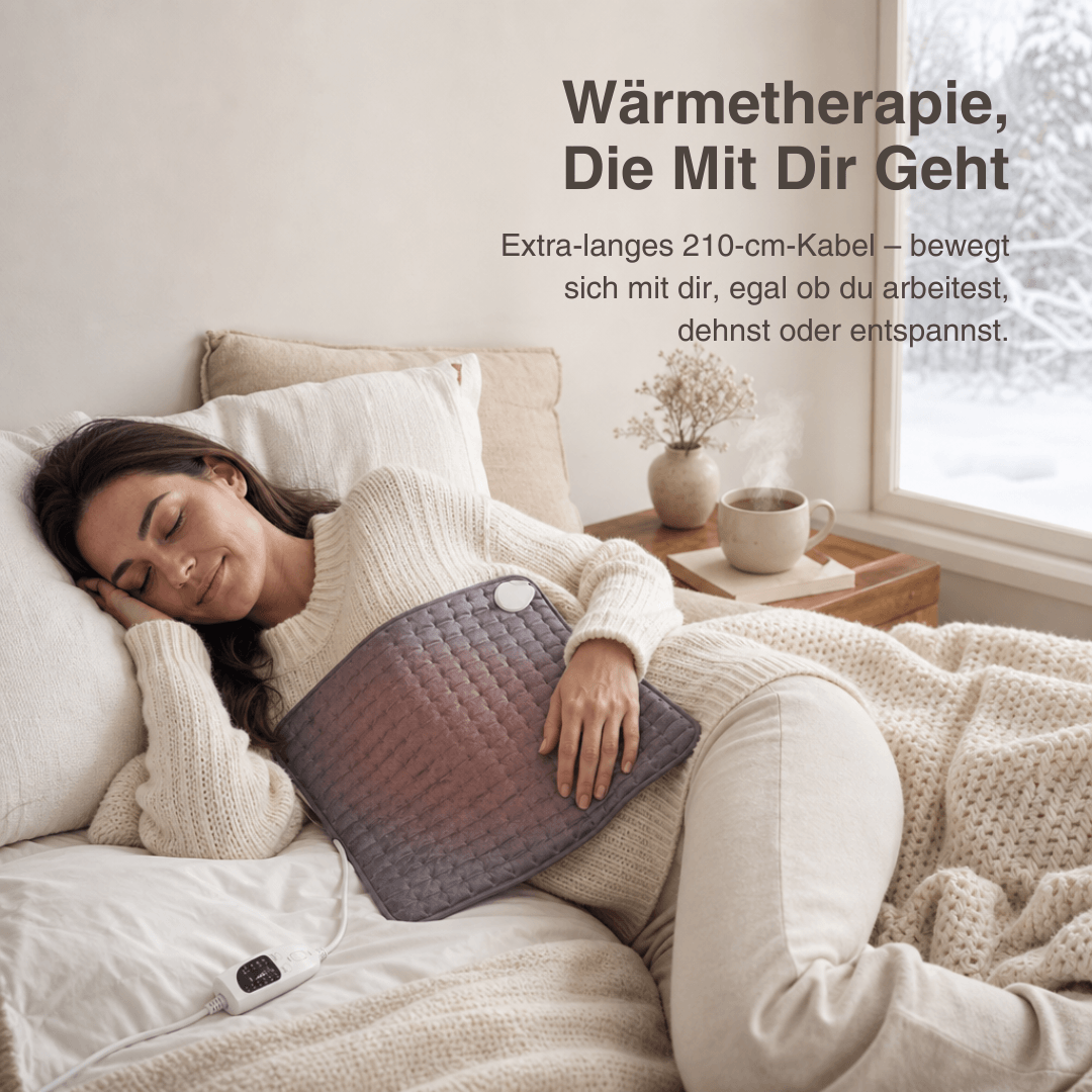 Elektrische Heizdecke – Wärmeauflage für Rücken, Bauch & Beine mit 6 Temperaturstufen