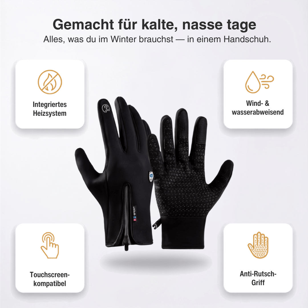 Beheizte Handschuhe (Powerbank-betrieben) –  Wasserdicht & Winddicht