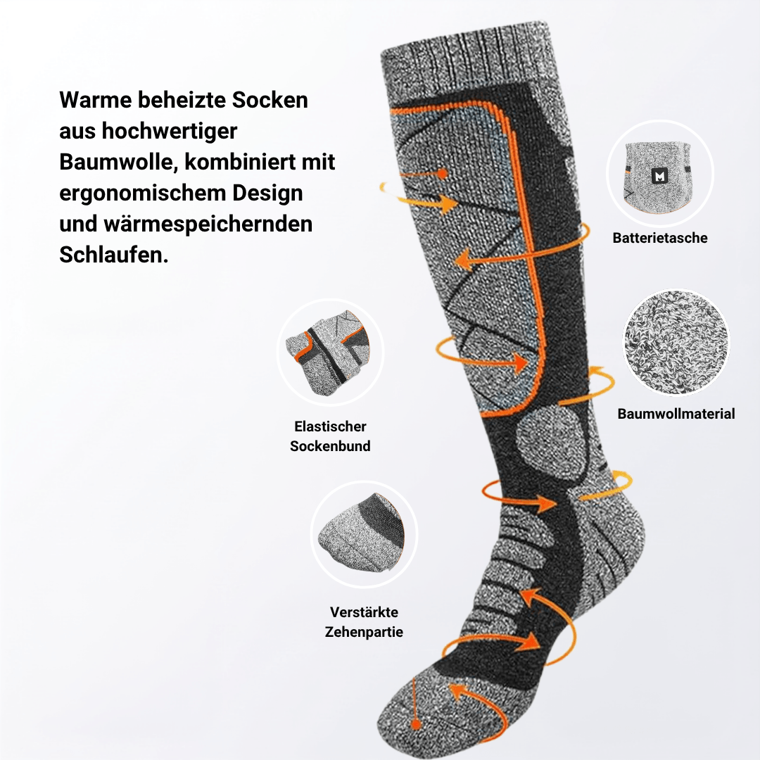 Beheizte Socken – Perfekt für Ski, Outdoor & Winter