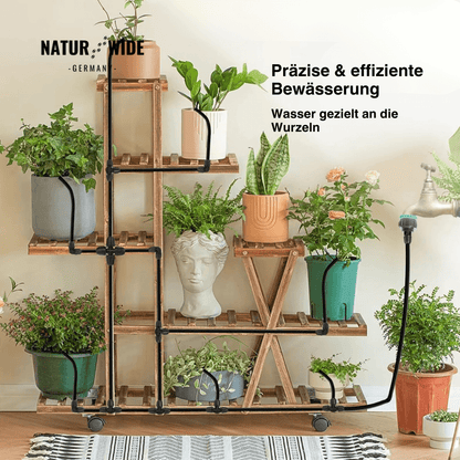 20m Mikro-Bewässerungssystem – Verstellbare Tropfer & Nebel