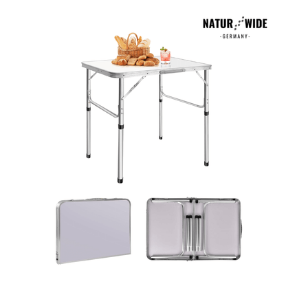 Klappbarer Campingtisch Höhenverstellbar – Alu Koffertisch