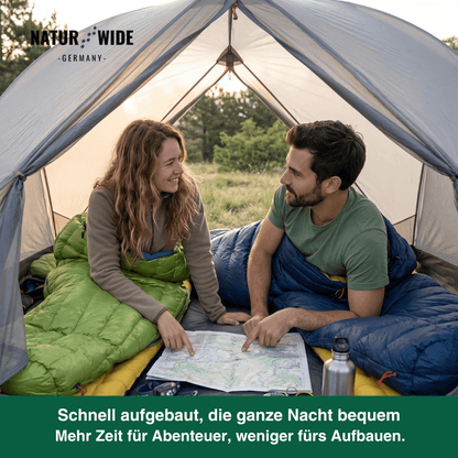 90% Gänsedaunen Schlafsack – 3-Jahreszeiten Ultraleicht Envelope-Stil