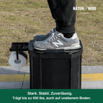 Tragbare Falt-Toilette – Klappbare Campingtoilette für Erwachsene