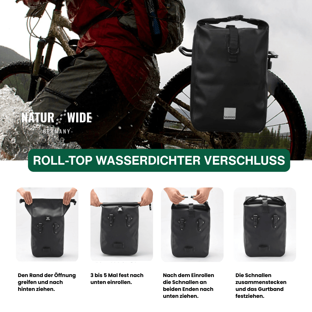 10L Wasserdichte Fahrrad-Gepäckträgertasche & Packtasche