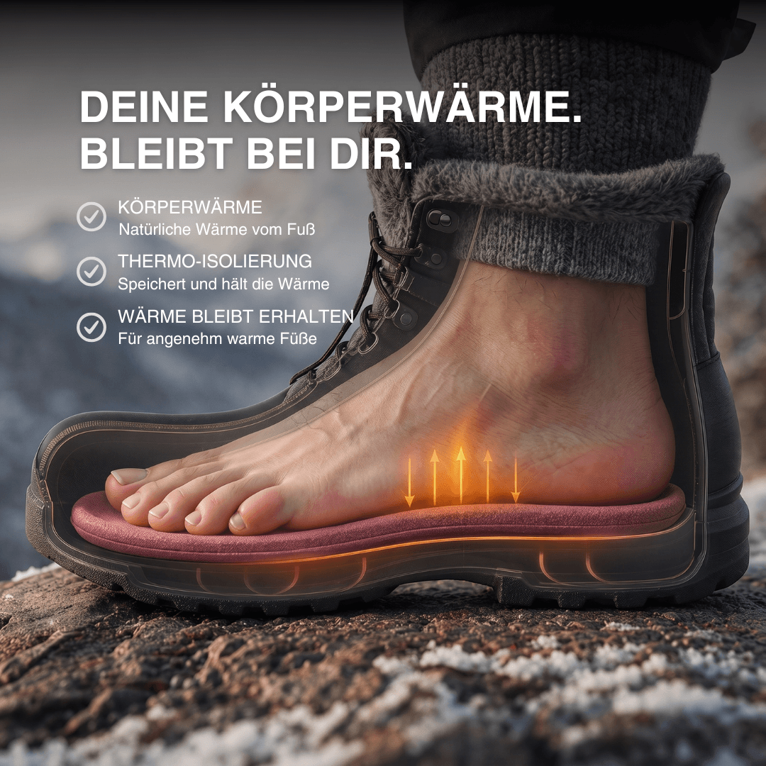 Winter Selbstheizende Thermo-Einlegesohlen – Memory Foam, Fell & extra warm