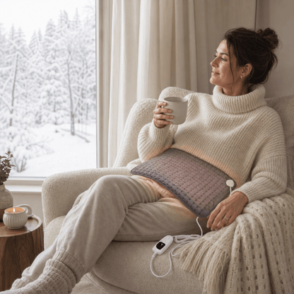 Elektrische Heizdecke – Wärmeauflage für Rücken, Bauch & Beine mit 6 Temperaturstufen