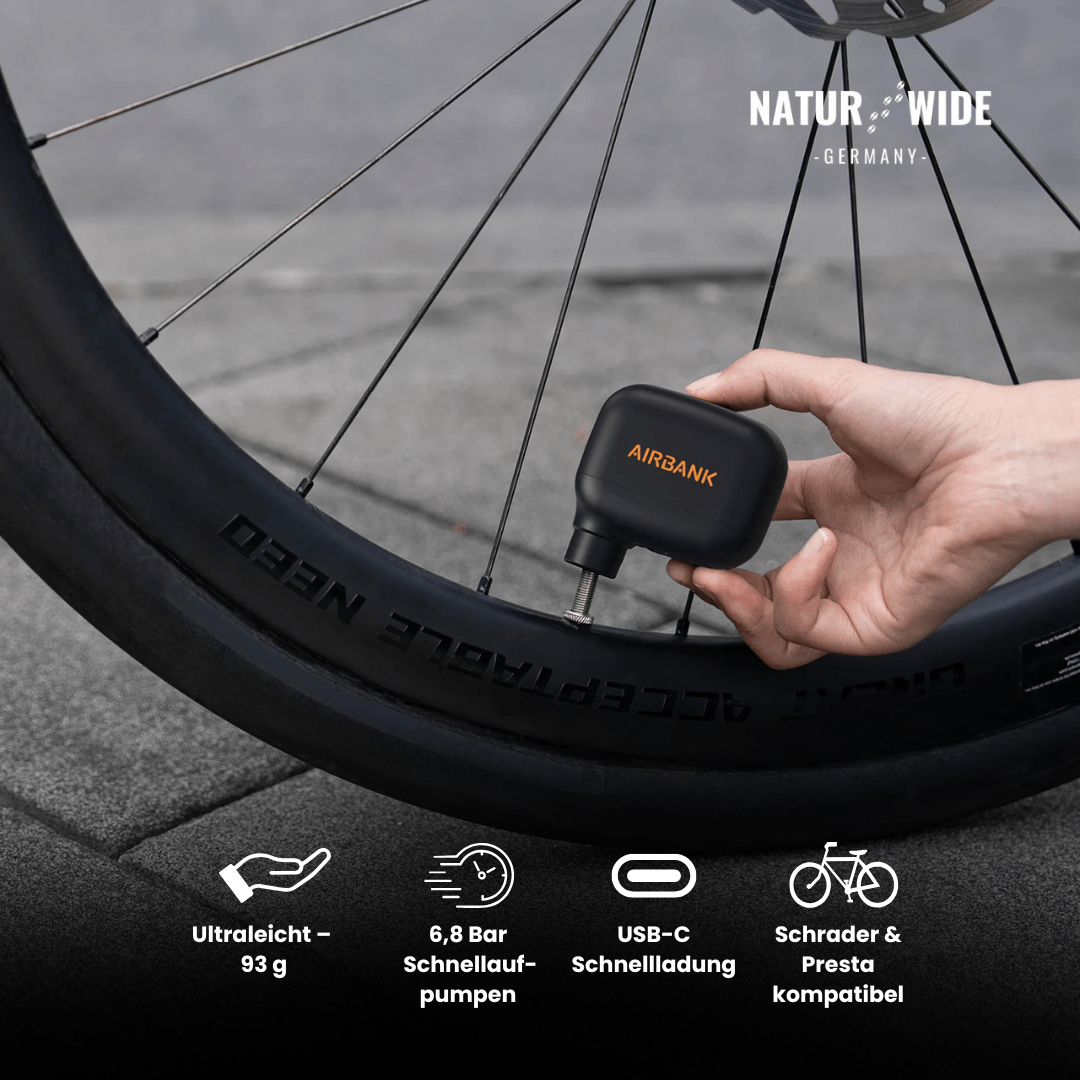 Mini Tragbare Wiederaufladbare Fahrradpumpe – 6,9 bar