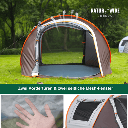 Pop-Up Wurfzelt 5-8 Personen – Automatisches Campingzelt Wasserdicht