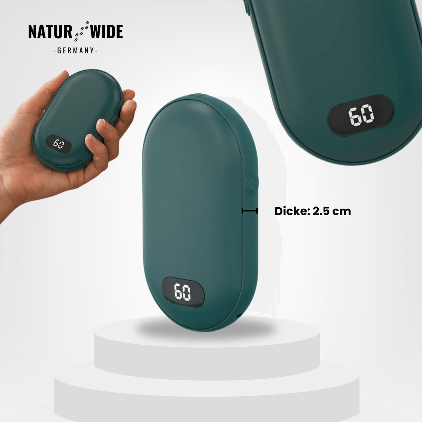 Doppel Heiz Handwärmer – wiederaufladbarer Taschenwärmer