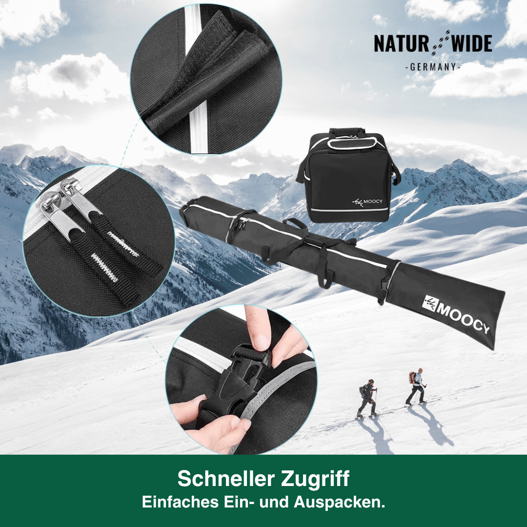 Skitaschen Set 2-teilig – Skisack & Skischuhtasche (200cm)