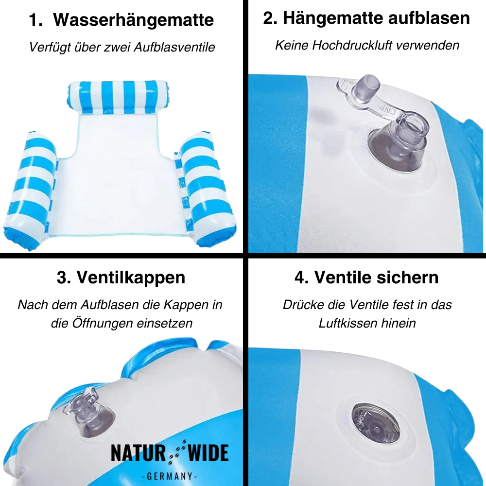 Schwimmende Wasserhängematte