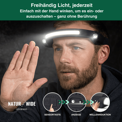 Naturwide Stirnlampe - Das Original 2.0 mit doppel Fernlicht