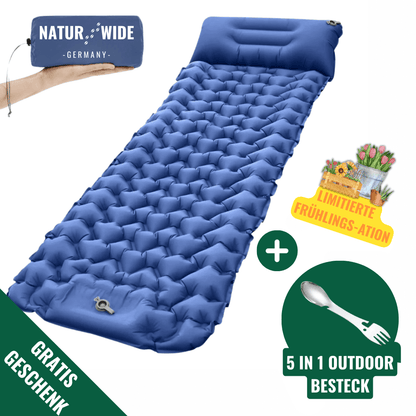 Ultraleichte kompakte Isomatte + gratis 5in1 Besteck – Ideal für jedes Abenteuer unterwegs
