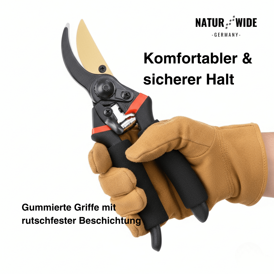 Profi Bypass-Gartenschere 21,5 cm – Scharfe Klinge & Ergonomisch