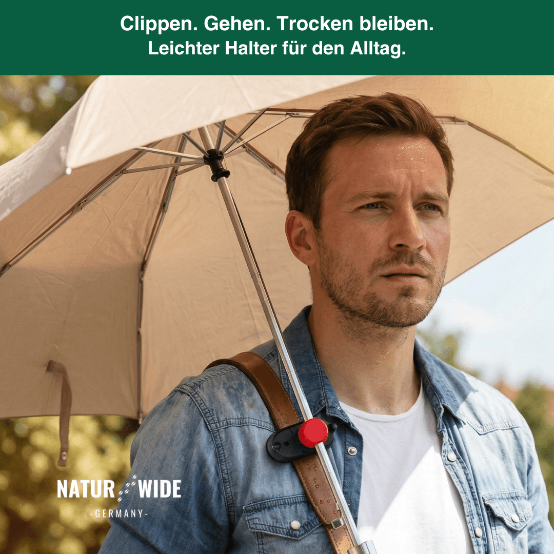 Freihändiger Rucksack-Regenschirmhalter Clip