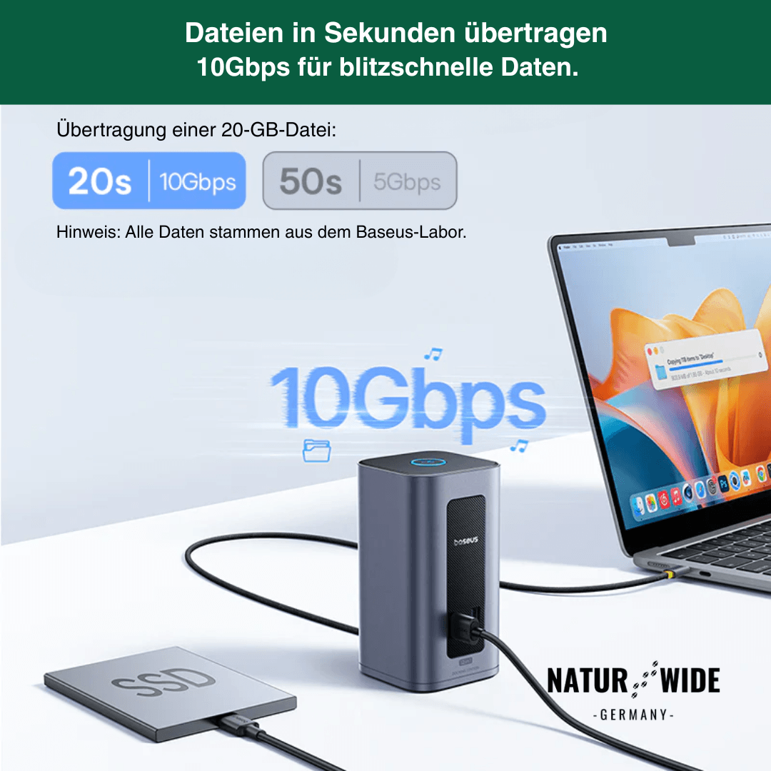 12-in-1 USB-C Hub – Doppelt 4K HDMI, 100W PD, RJ45, SD/TF