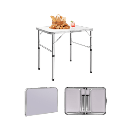 Klappbarer Campingtisch Höhenverstellbar – Alu Koffertisch
