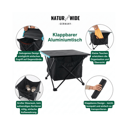 Ultraleichter Aluminium-Klapptisch für Camping