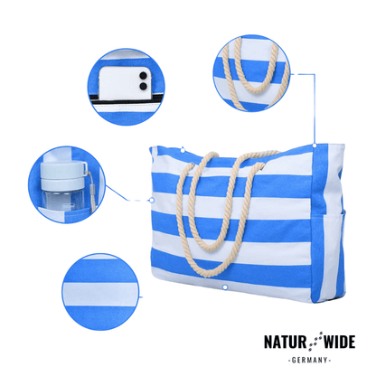 Strandtasche mit Reißverschluss