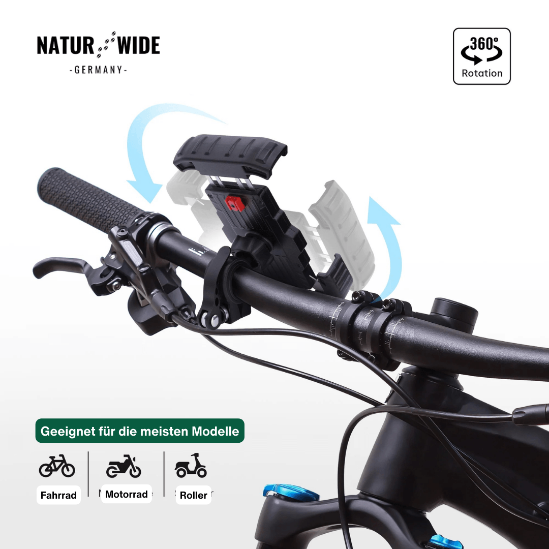 Sicherer Motorrad & Fahrrad-Handyhalter – 1-Sekunden-Schnellverschluss