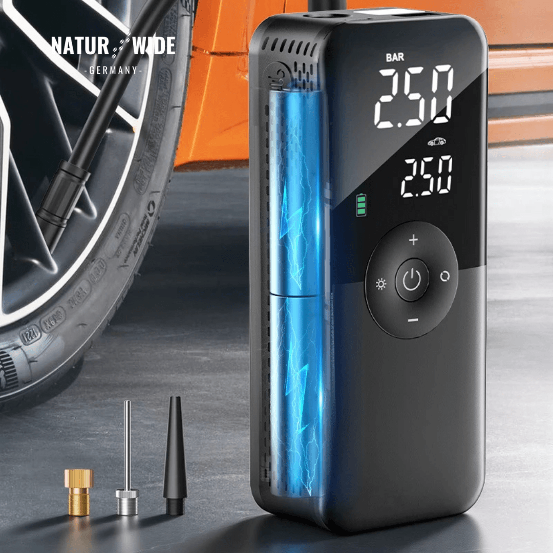 Kabelloser Reifenkompressor – Tragbarer Digitaler Luftkompressor & Powerbank