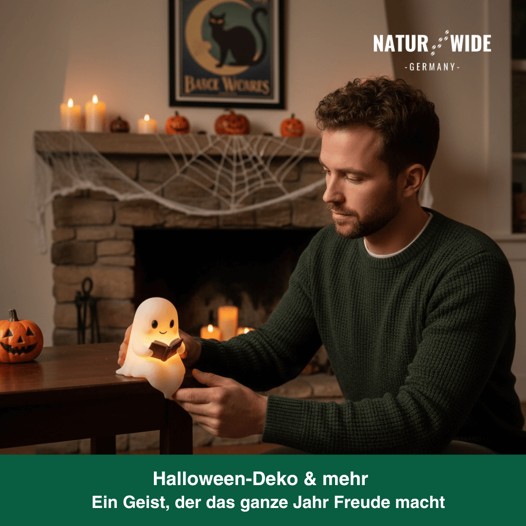 Niedliche Geist Leselampe – 3D LED Nachtlicht & Deko