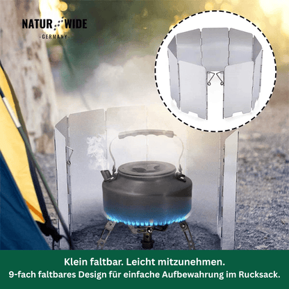 Ultraleichter 9-Platten Faltbarer Campingkocher-Windschutz