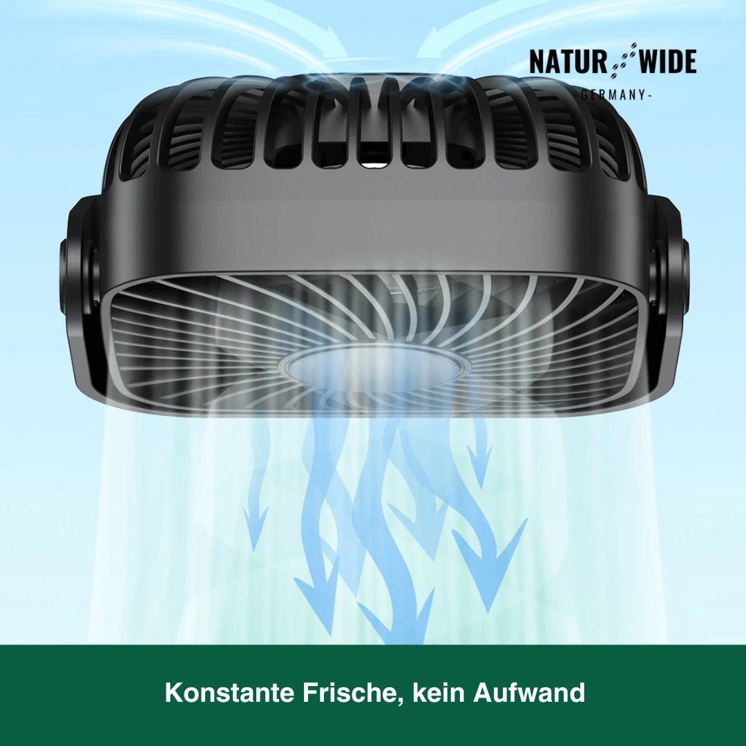 USB Mini-Tischventilator – 10 cm Tragbarer 3-Stufen 360° Ventilator
